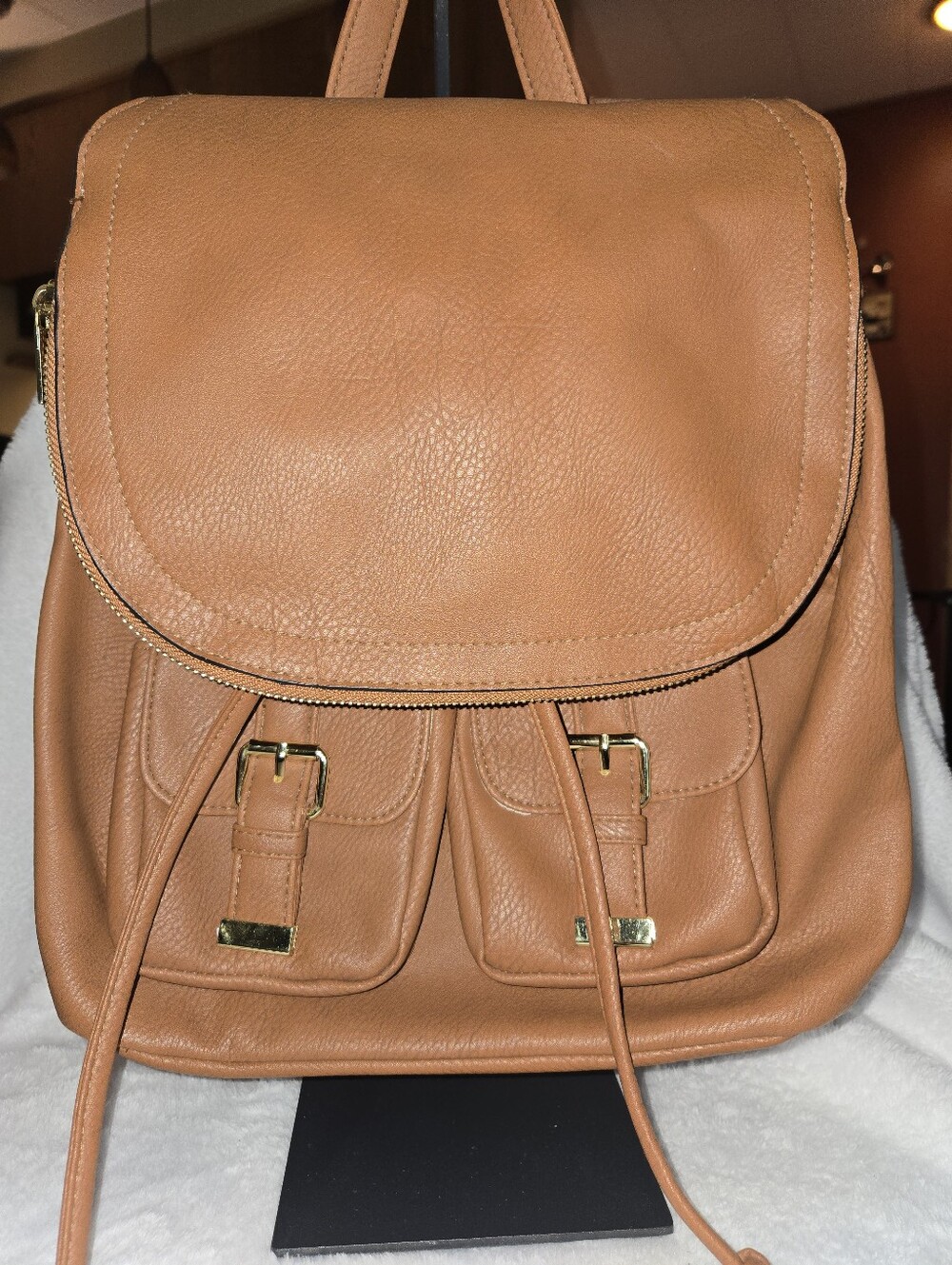 ✨️Madden GIRL Classic Tan Backpack Tote - Neutral Everyday Bag